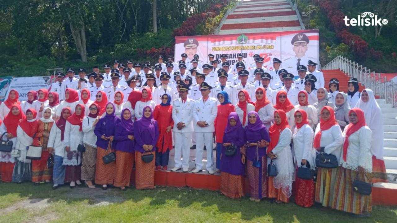 Momen Terakhir Pasangan Nur Rahman-Abbas Rayakan HUT RI, Sejumlah Pejabat Kolaka Utara Foto Bareng