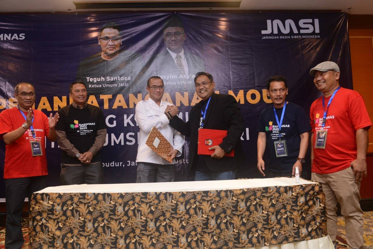 Wujudkan Penyebaran Informasi Pemilu 2024, JMSI dan KPU RI Teken MoU