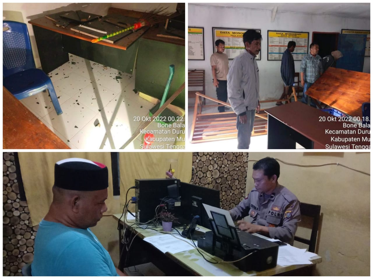 Balai Desa Lagasa Dirusak, Diduga Buntut Penetapan Cakades