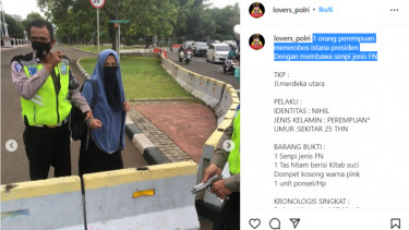 Perempuan Bercadar Terobos Istana Presiden, Bawa Pistol dan Kitab Suci