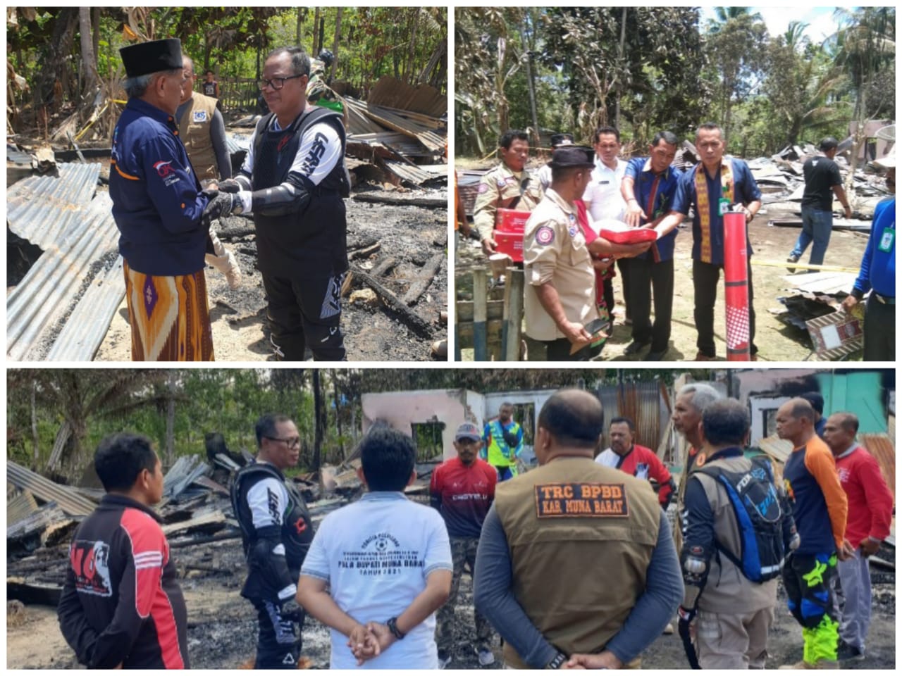 Pj Bupati Muna Barat Kucurkan Biaya Tak Terduga Bantu Korban Kebakaran