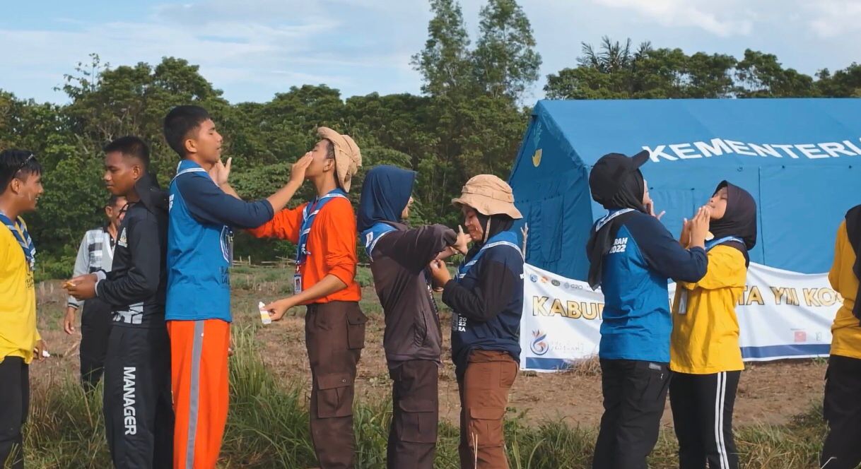 Emina Roadshow di Kegiatan Raimuna Daerah Baubau Beri Edukasi Kesehatan Kulit