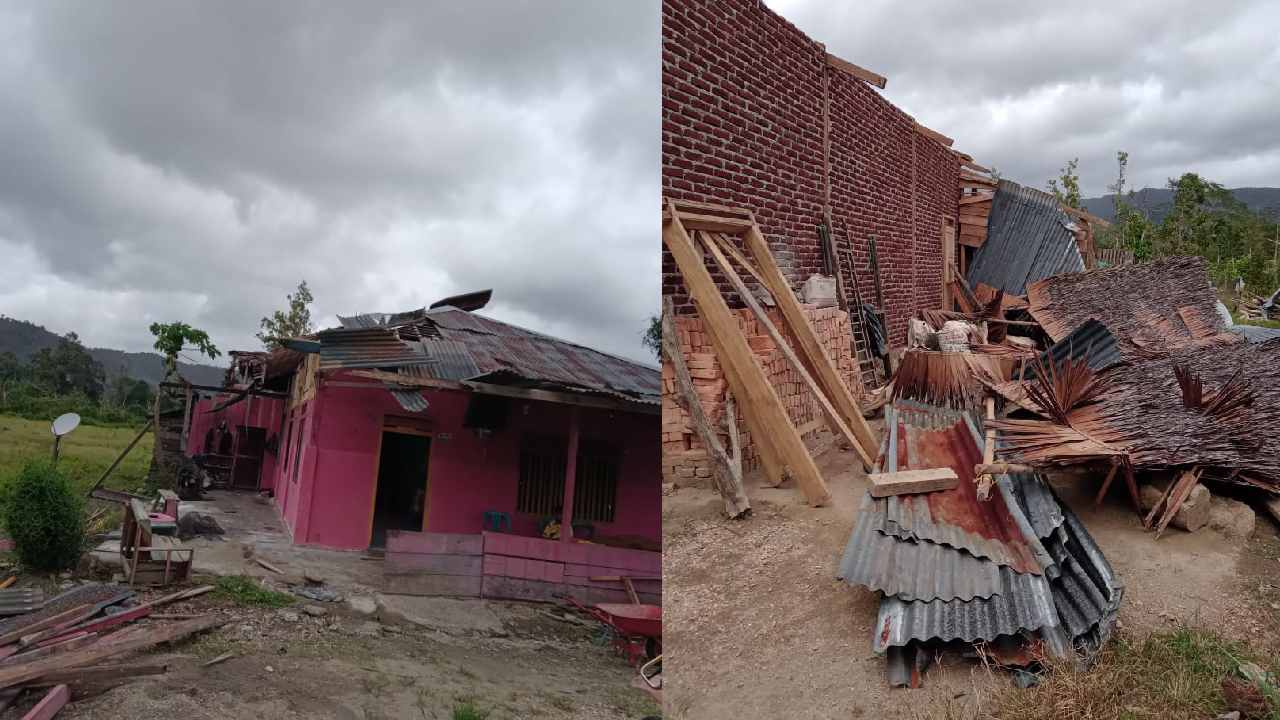 Angin Kencang Rusak Sejumlah Rumah Warga di Kolaka Timur