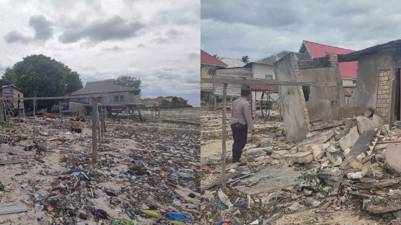 Belasan Rumah Warga di Buton Tengah Rusak Dihantam Gelombang