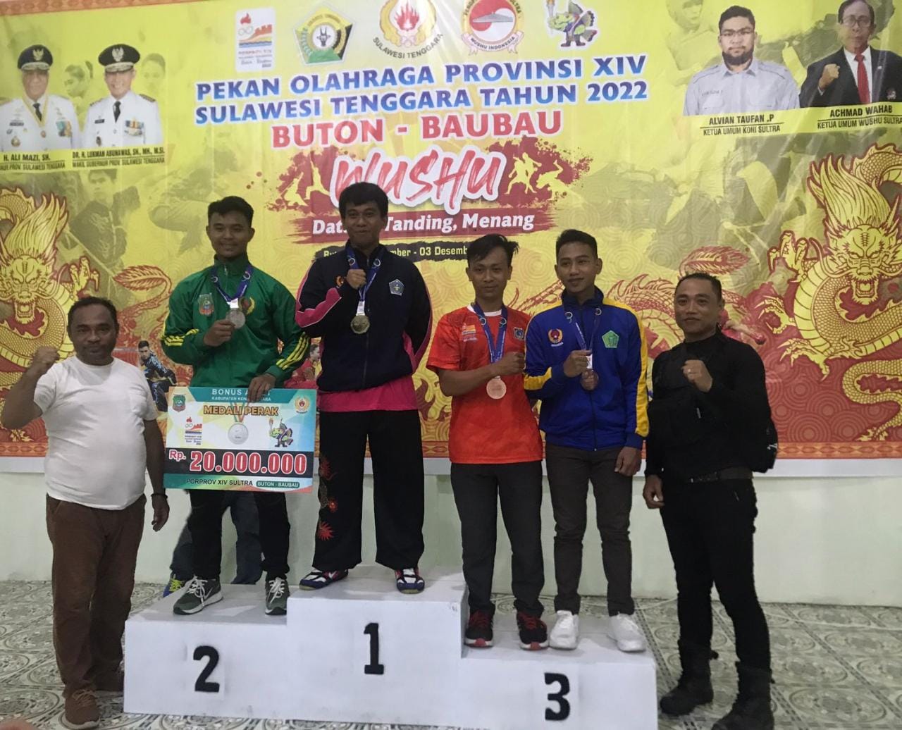 Cabor Wushu Muna Barat Borong 13 Medali dan Raih Juara Umum