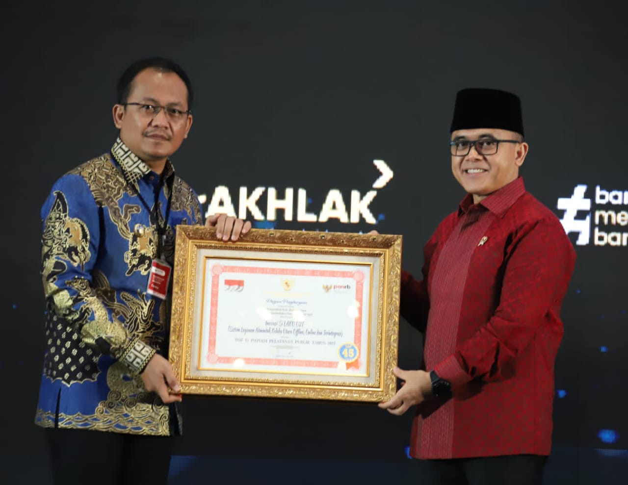 Pemkab Kolaka Utara Raih Penghargaan Inovasi Pelayanan Publik dari Kemenpan-RB