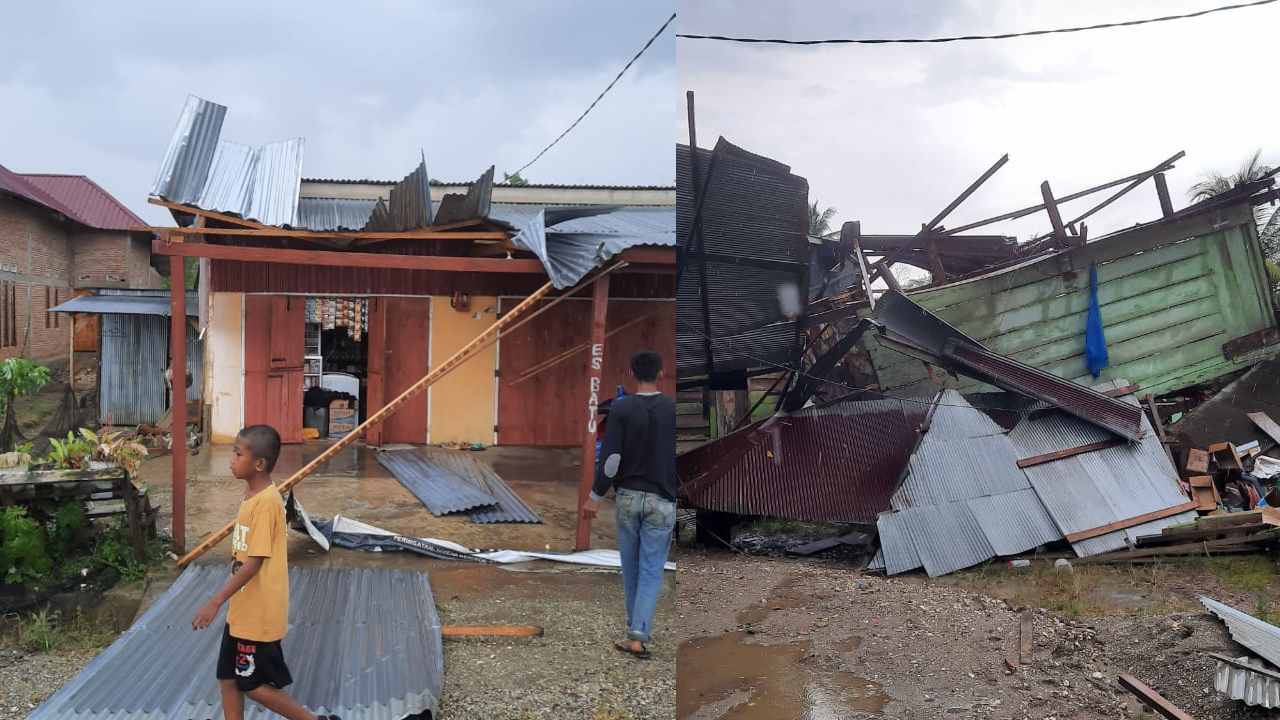 Cuaca Ekstrem di Kolaka Timur Robohkan 6 Rumah