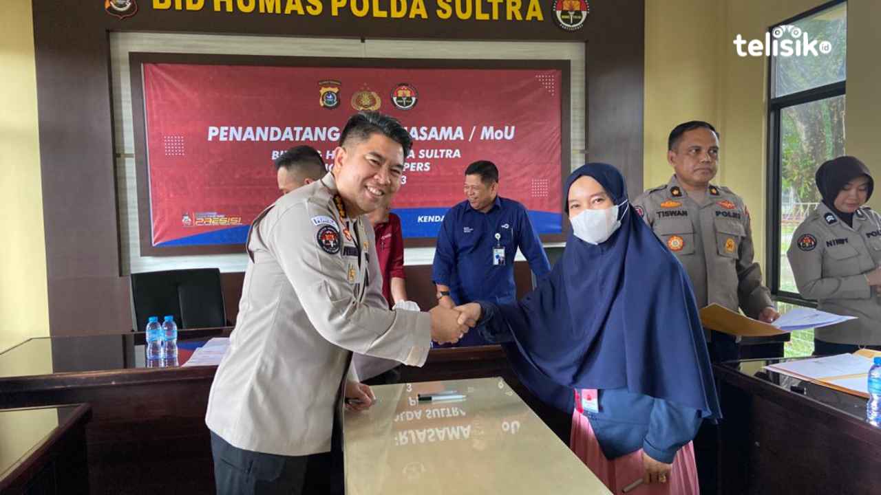 Jaga Sinergitas Bersama Insan Pers, Polda Sulawesi Tenggara Teken MoU