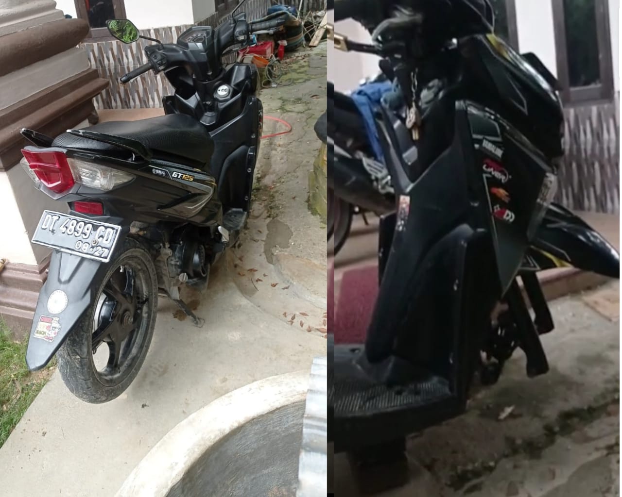 Knalpot dan Ban Motor Dicuri di Depan Rumah