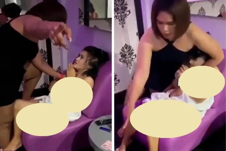 Seorang Istri Ngamuk dan Telanjangi PSK Karena Main dengan Suami