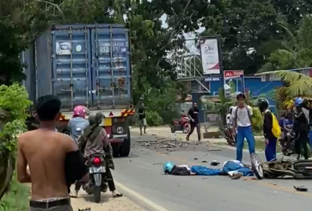 Dua Pelajar SMK di Kendari Tewas Dilindas Truk Kontainer, Begini Kronologinya