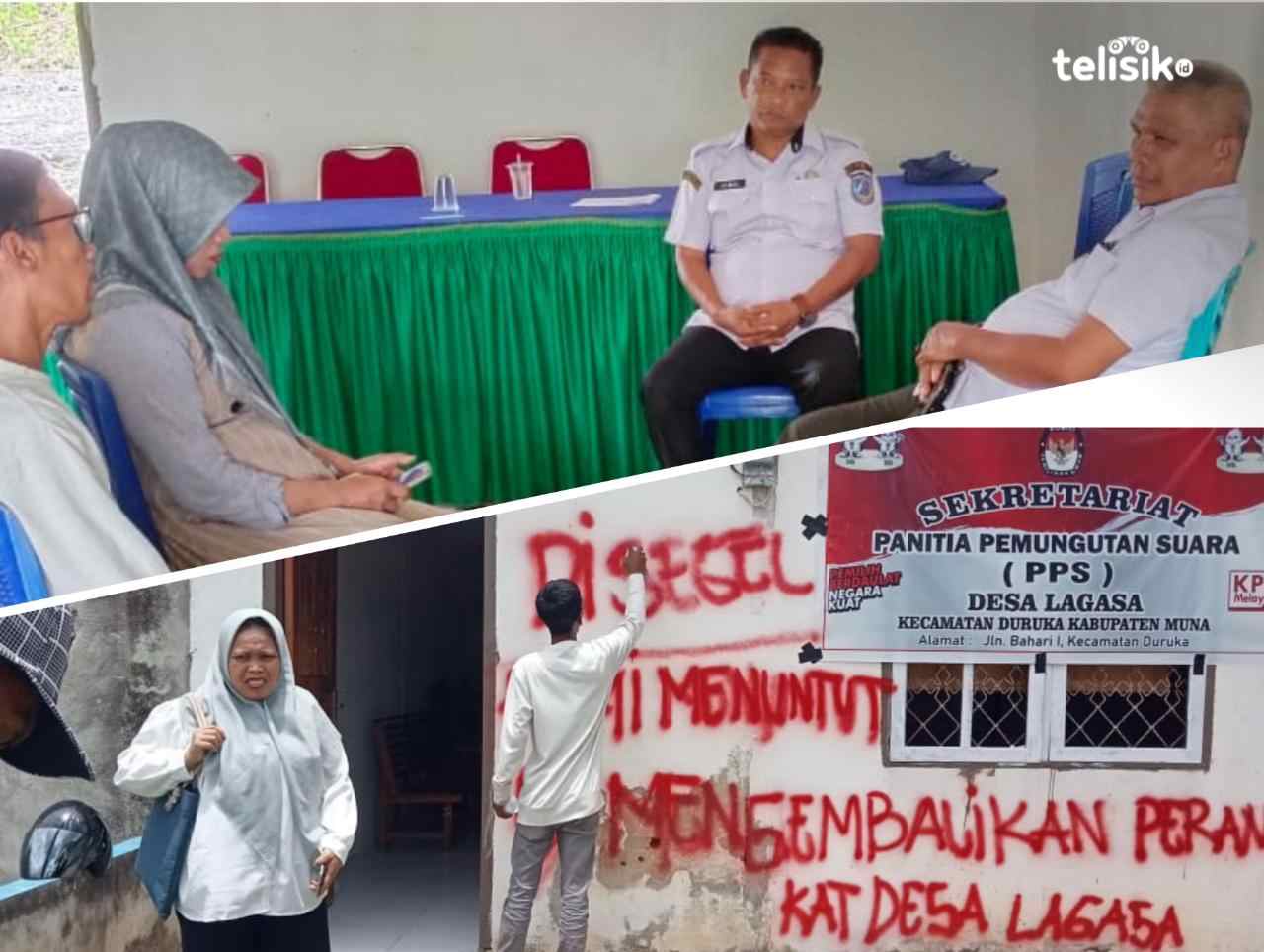 Kades Lagasa Muna Ganti Perangkat, Balai Desa Disegel