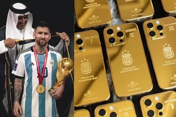 Messi Bagi-bagi Puluhan iPhone 14 Berlapis Emas ke Timnas Argentina, Harganya Bikin Melongo