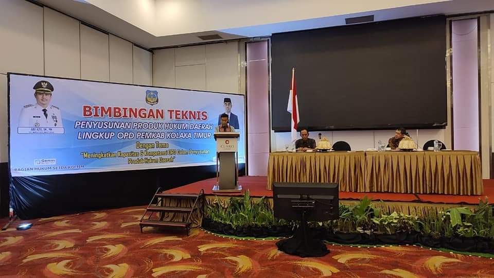 OPD Pemda Kolaka Timur Harus Mampu Membuat Produk Hukum