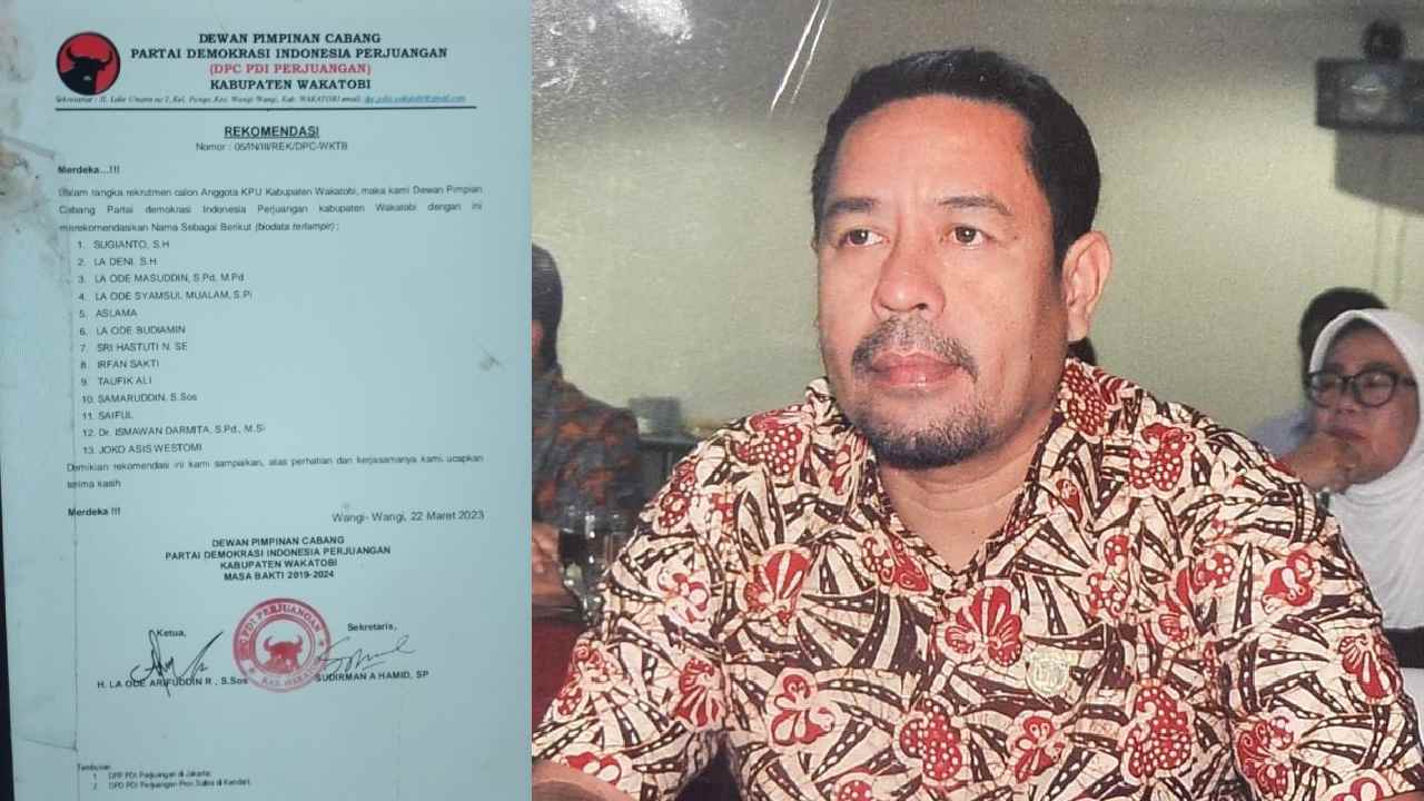 PDIP Wakatobi Sebut Surat Rekomendasi Calon KPU Ada Pihak Ingin Lemahkan Partai