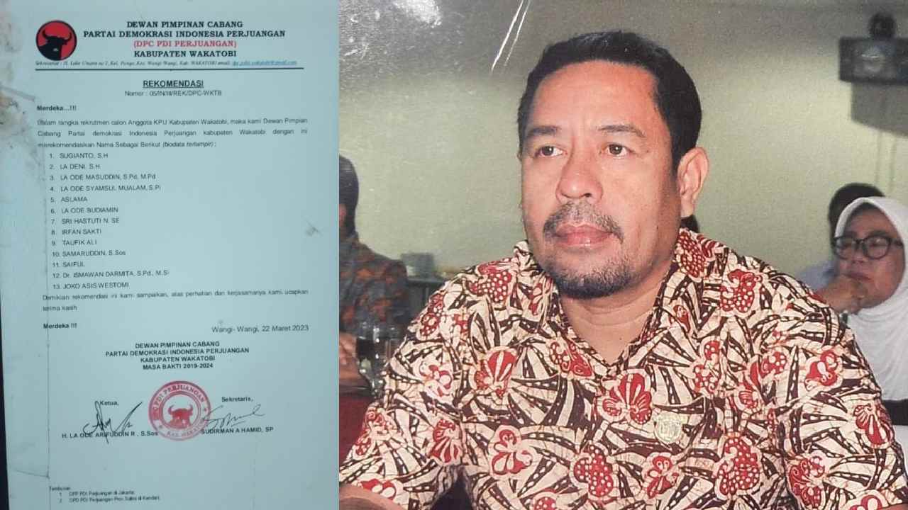 PDIP Wakatobi Sebut Surat Rekomendasi Calon KPU Ada Pihak Ingin Lemahkan Partai