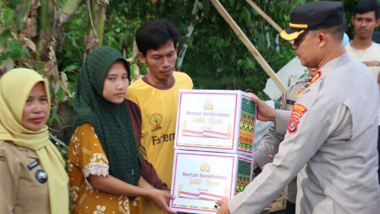 Polres Konawe Salurkan Bantuan untuk Korban Bencana Alam