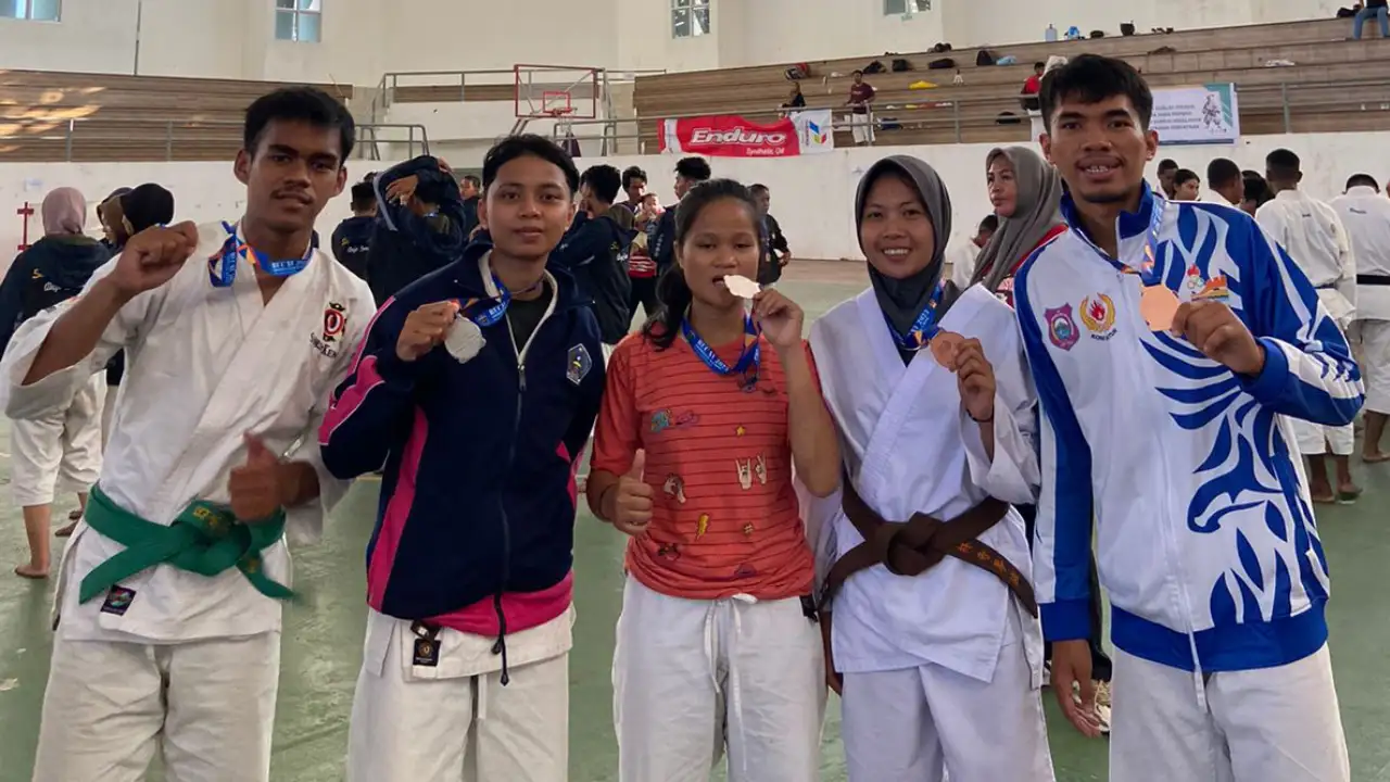 Atlet Kempo UHO Kendari Raih 5 Medali di Kejuaraan Rektor Unhas Cup XV