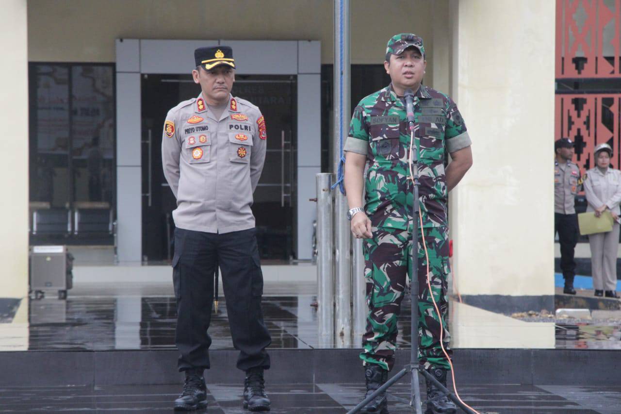 Jaga Kekompakan, TNI-Polri di Konawe Utara Apel Bersama