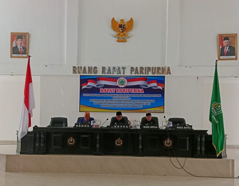 DPRD Konawe Serahkan Rekomendasi Hasil Pembahasan LKPJ ke Pemda