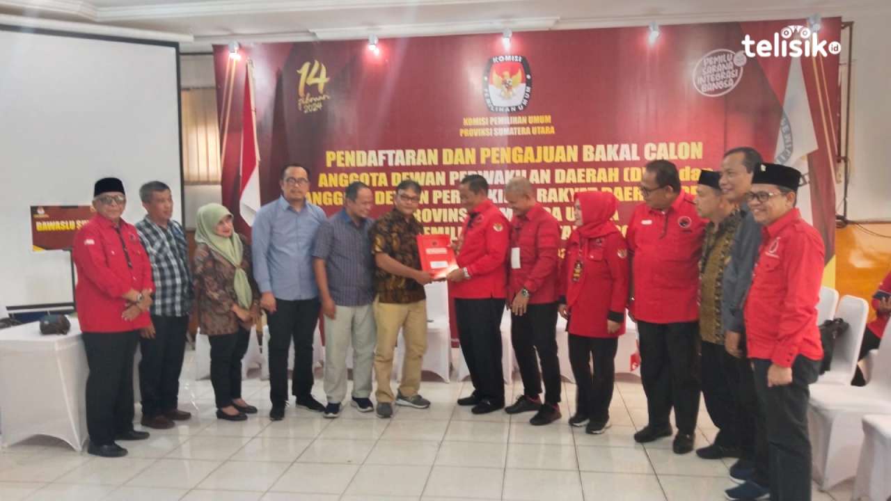 PDIP Sumatera Utara Daftar 100 Bacaleg ke KPU