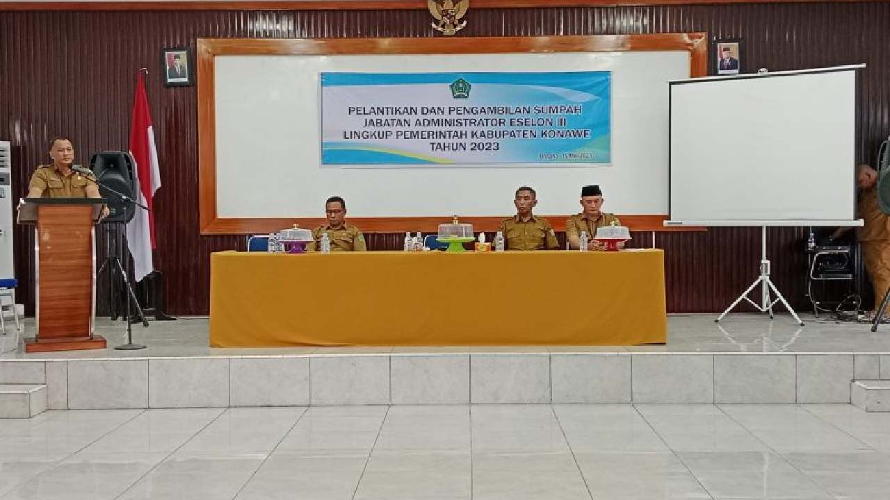 Pemkab Konawe Rotasi Jabatan Administrator Eselon III