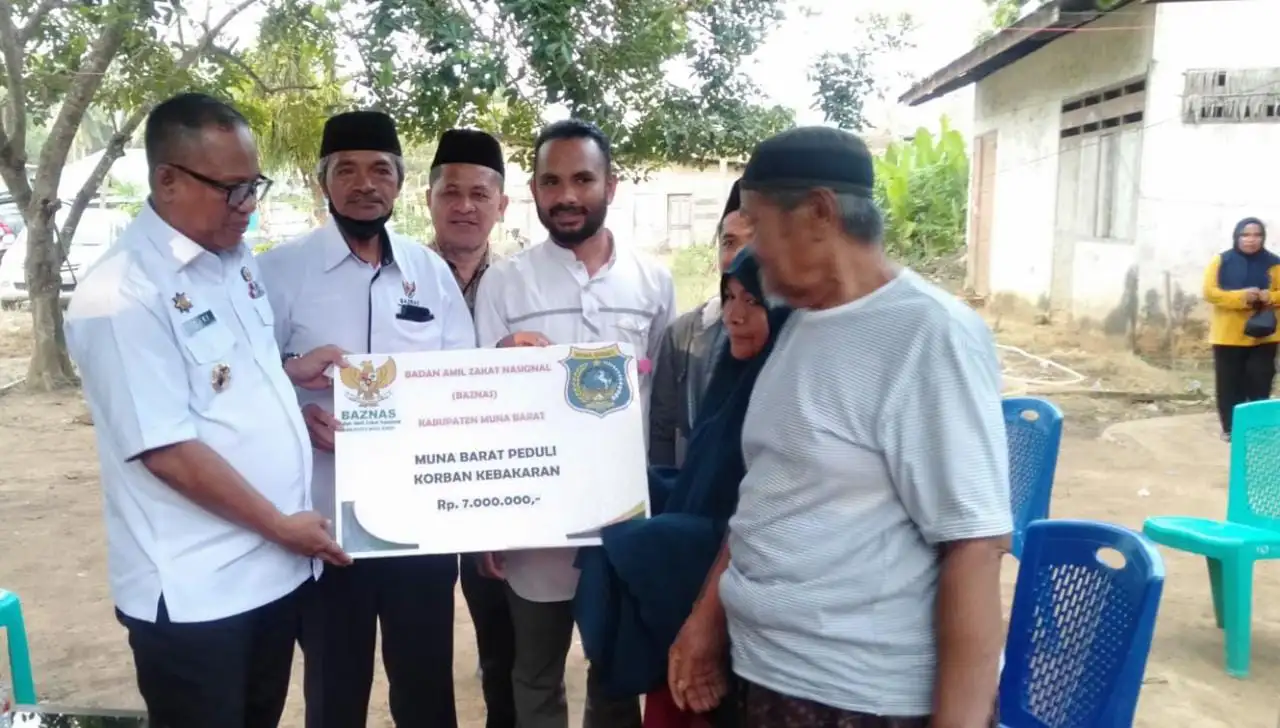 Korban Kebakaran di Muna Barat Keciprat Bantuan Pemda dan Baznas
