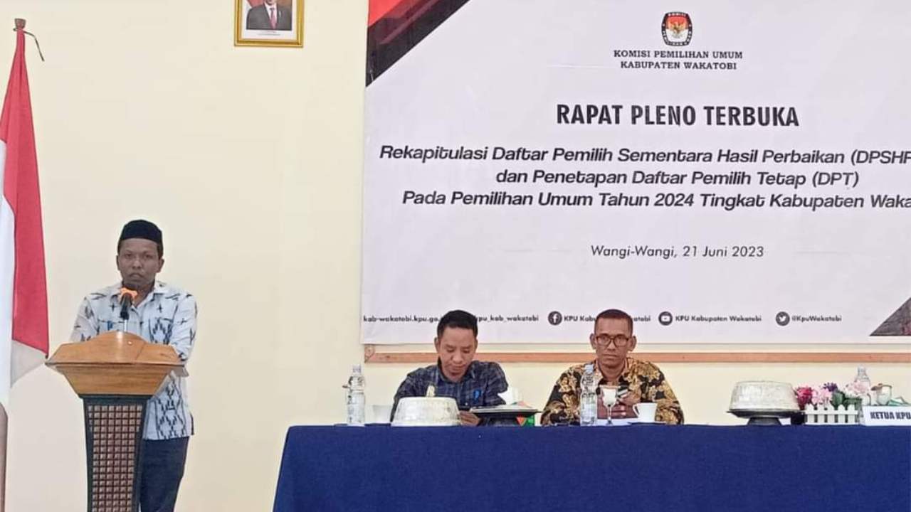 KPU Wakatobi Tetapkan DPT Pemilu 2024, Masih Ada Pemilih Tidak Terdaftar