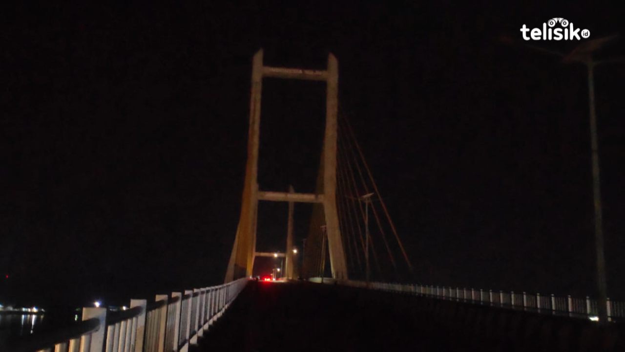 Lampu Jalan Tak Berfungsi, Jembatan Teluk Kendari Rawan Kecelakaan dan Kejahatan