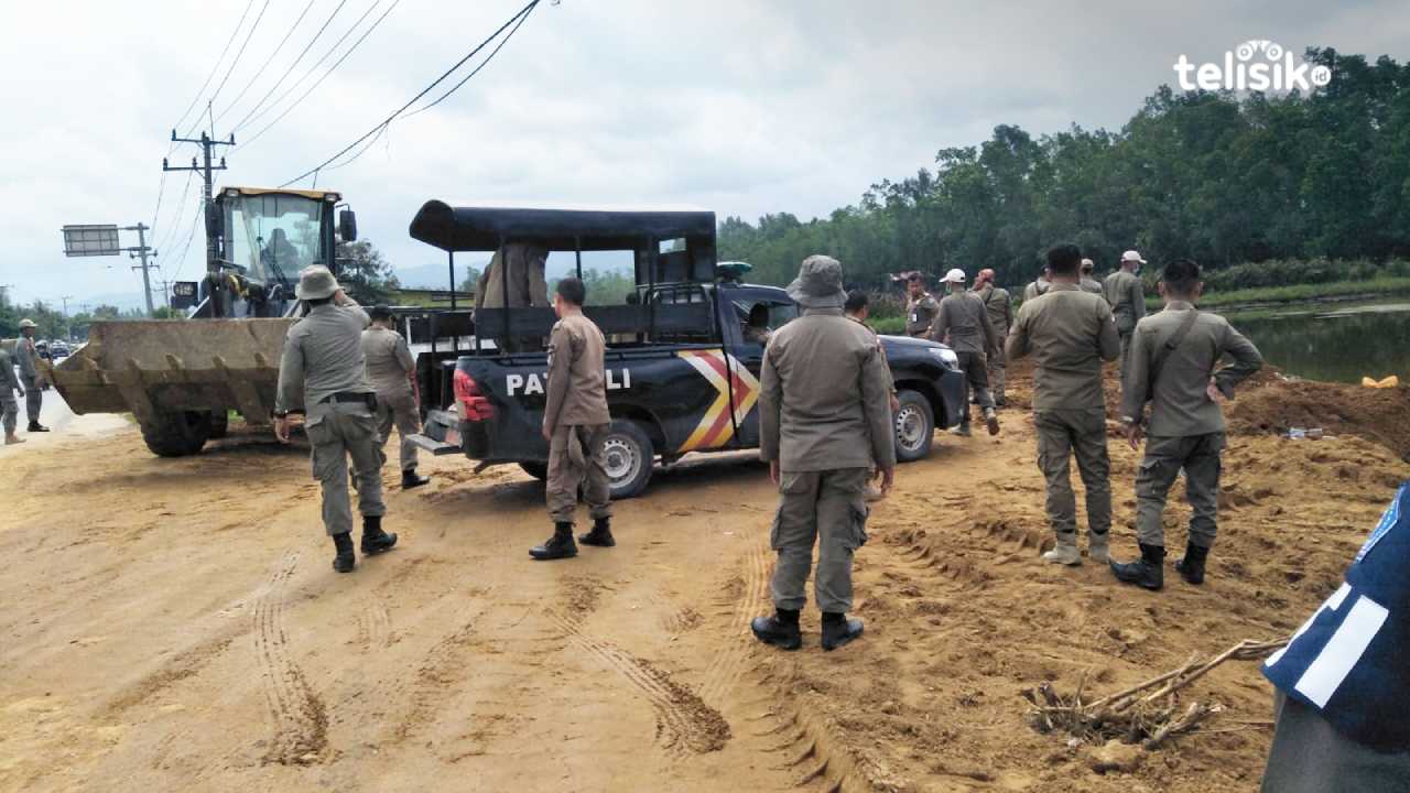 Satpol PP Segera Bongkar Seluruh PKL di Kawasan Hijau Area RSUD Kota Kendari