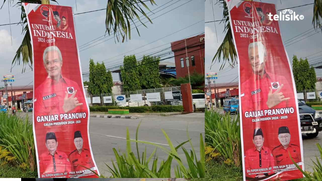 Spanduk Capres Ganjar Pranowo Dipaku ke Batang Pohon di Medan, Warga: Bisa Merusak