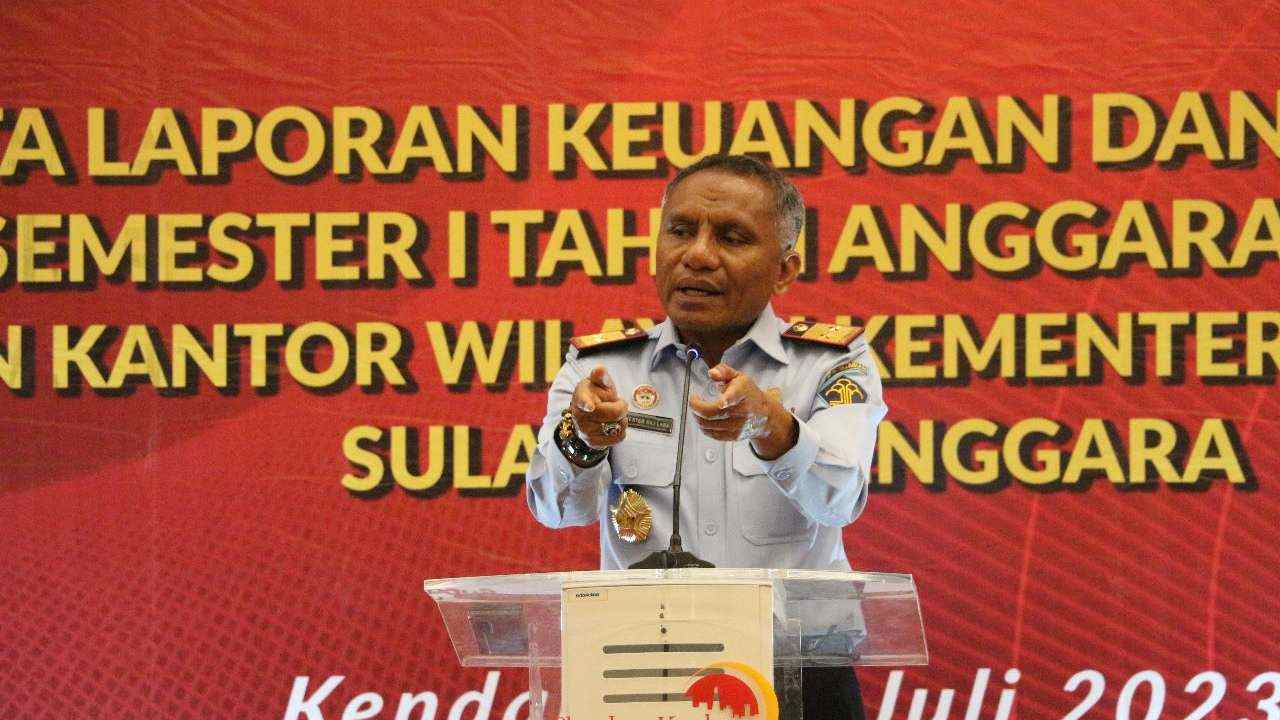 Kanwil Kemenkuham Sulawesi Tenggara Rekonsiliasi Data Laporan Keuangan dan BMN Semester I 2023