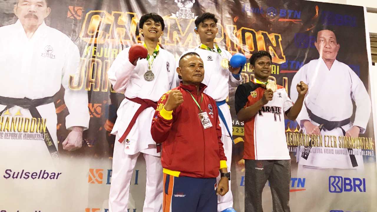 Atlet Gojukai Komda Sulawesi Tenggara Borong 17 Medali di Kejurnas Antardojo Jaksa Agung Cup I