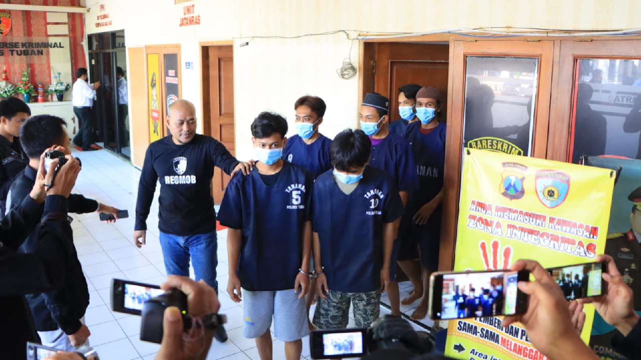 Beraksi 25 TKP, 6 Begal Motor Ditangkap di Tuban