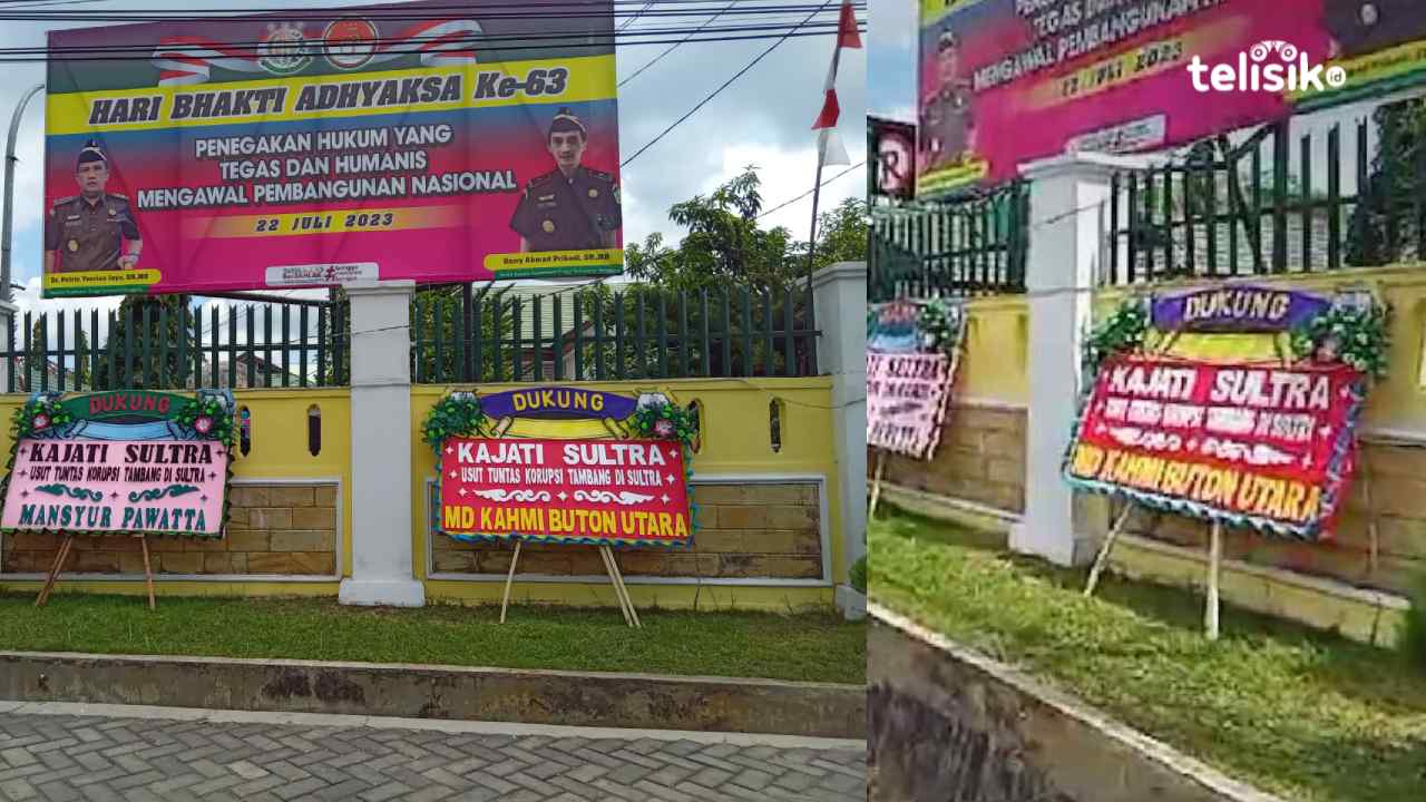 Karangan Bunga untuk Kajati Sulawesi Tenggara Soal Berantas Korupsi Tambang