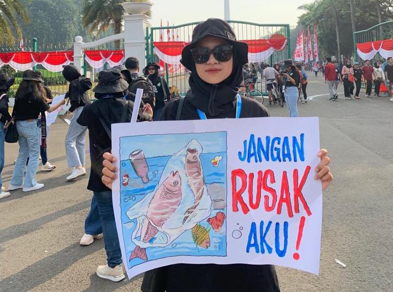 Finalis Duta Maritim Indonesia Perwakilan Sulawesi Tenggara Kampanye Kawasan Tanpa Rokok