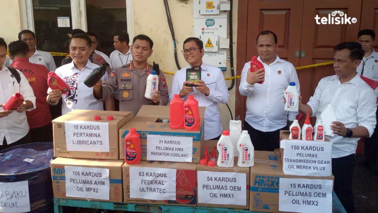 Gudang Oli Palsu di Sumatera Utara Digerebek Polisi