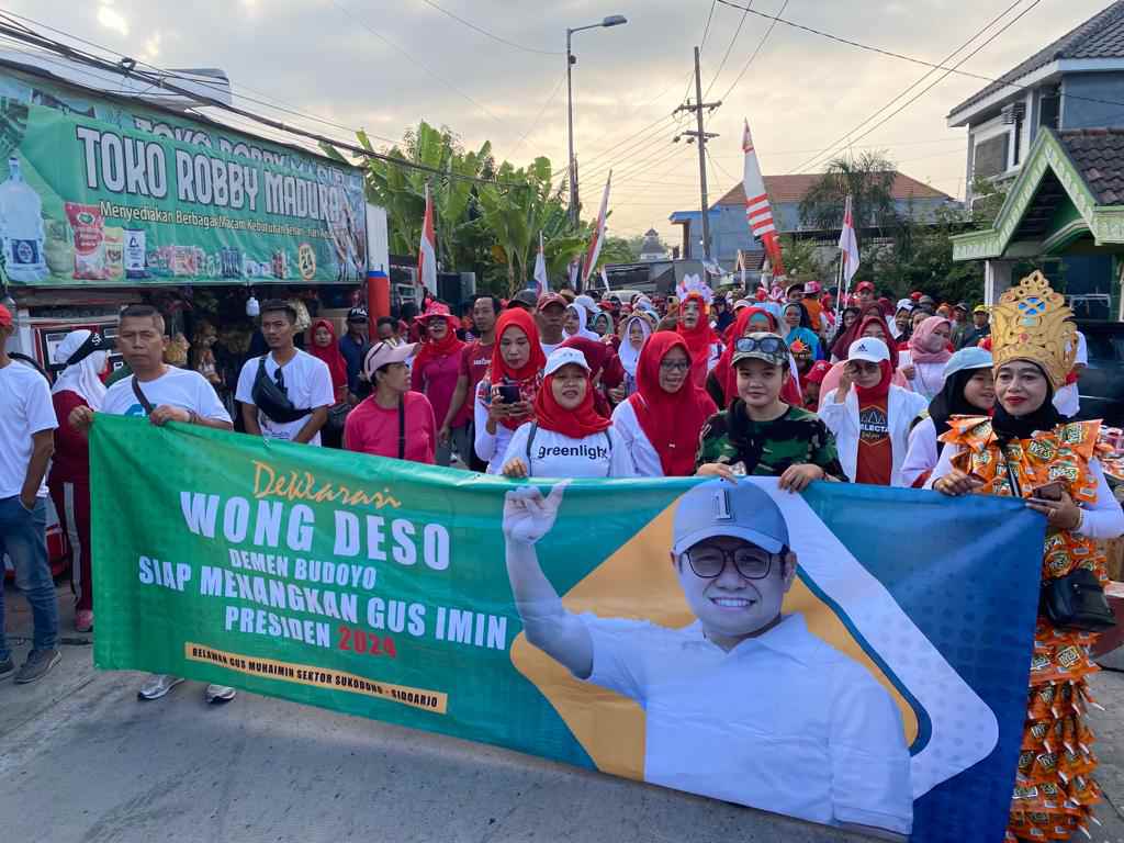 Komunitas Wong Deso di Sidoarjo Deklarasi Dukung Muhaimin Iskandar di Pilpres 2024