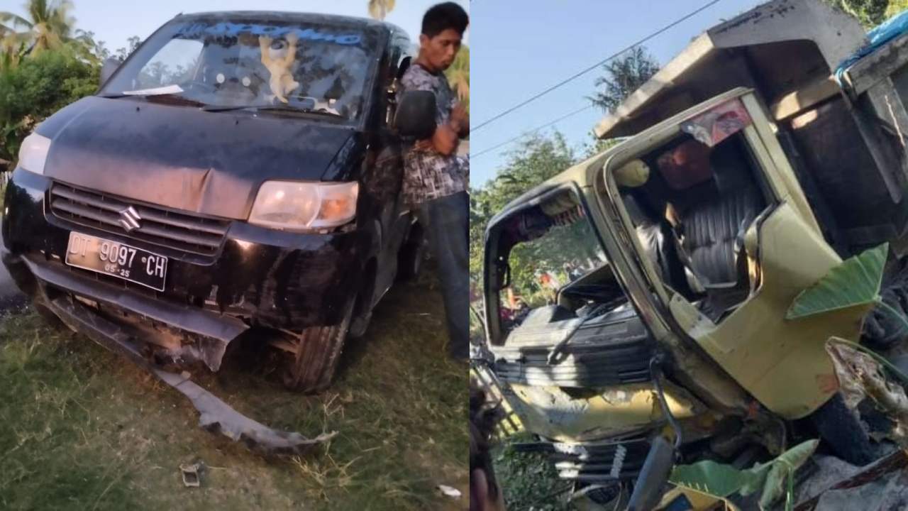 Lakantantas di Muna Barat, Dua Mobil Tabrak Pagar Rumah Warga