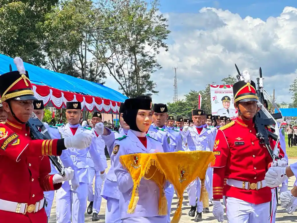 Paskibraka Kabupaten Konawe Sukses Kibarkan Bendera Merah Putih