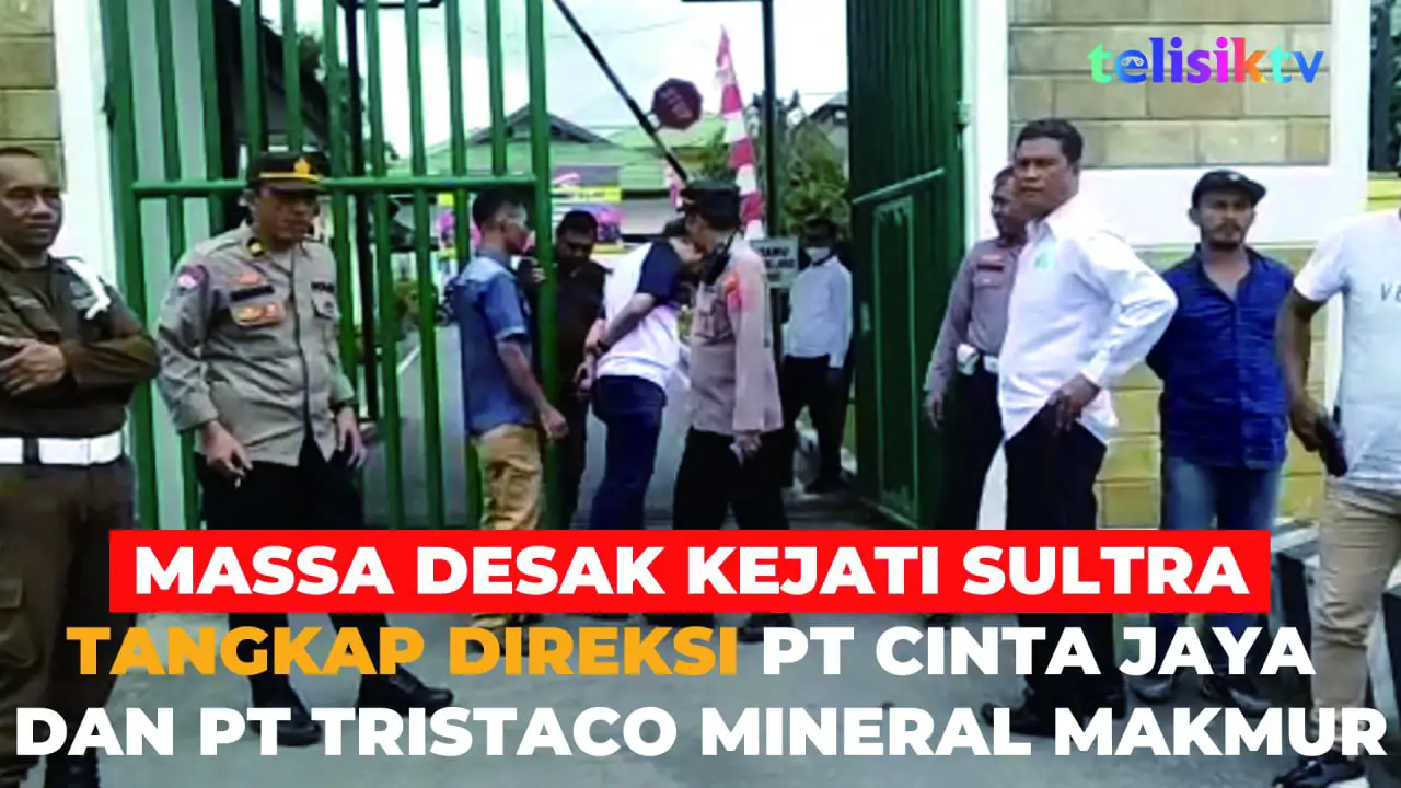 Video: Massa Desak Kejati Sultra Tangkap Direksi PT Cinta Jaya dan PT Tristaco Mineral Makmur
