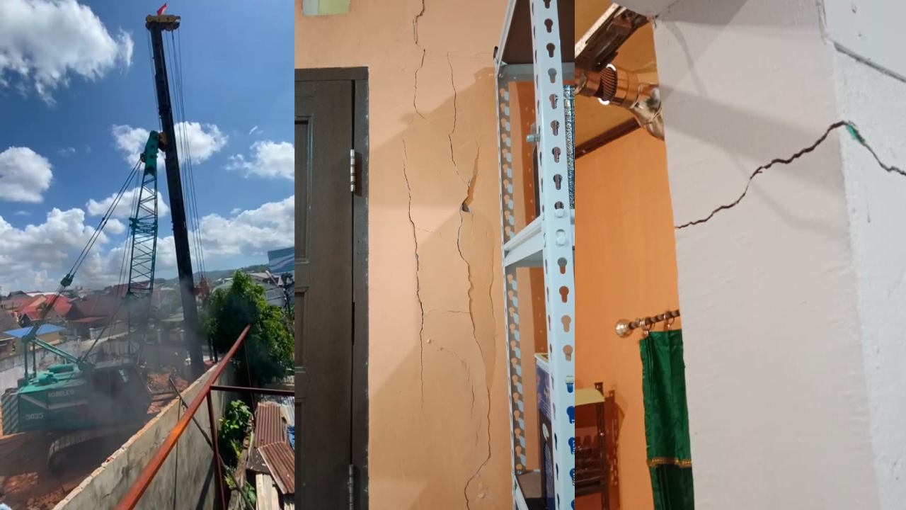 Warga Tolak Pembangunan Gedung Baru RS Permata Bunda Kendari, Tembok Rumah Rusak dan Lantai Retak