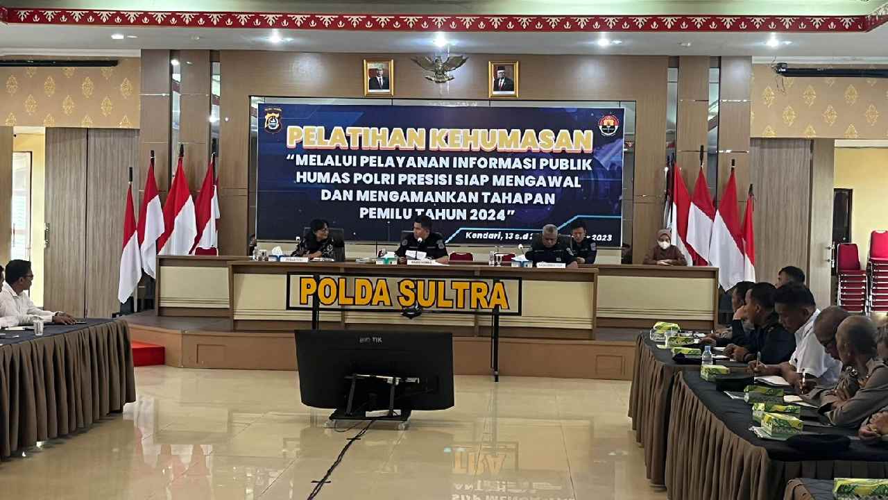 Edukasi Kehumasan, Polda Sulawesi Tenggara Siap Kawal dan Amankan Pemilu 2024