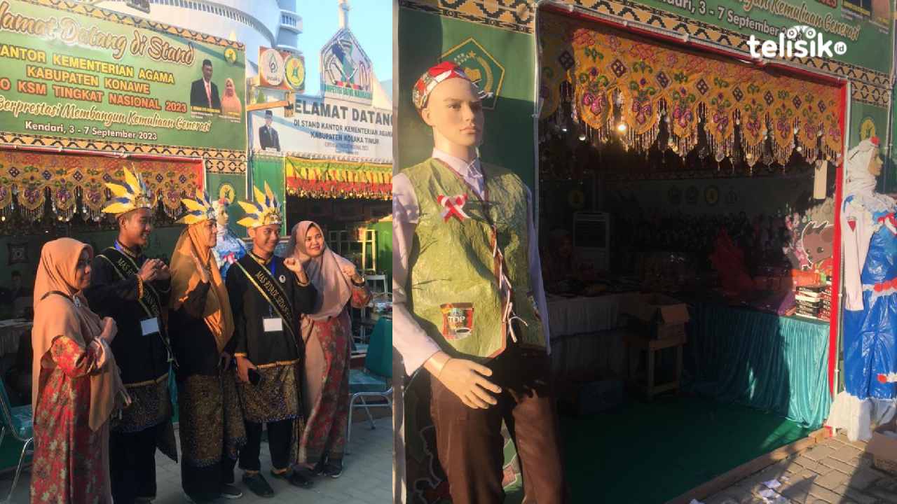 MAN 1 Konawe Pamer Baju Olahan Limbah Plastik di Expo Madrasah Tingkat Nasional 2023
