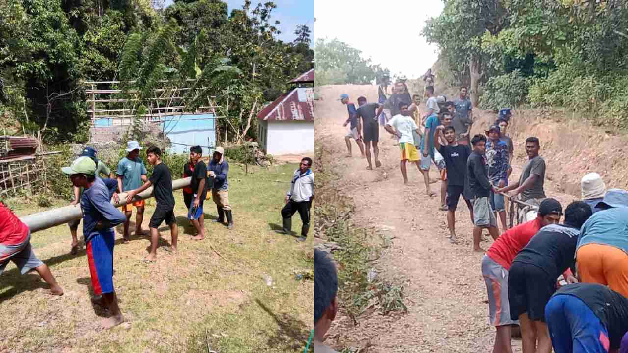 Merasa Terkucilkan, Mahasiswa KKN IAIN Kendari Bantu Desa di Konawe Selatan Adakan Listrik