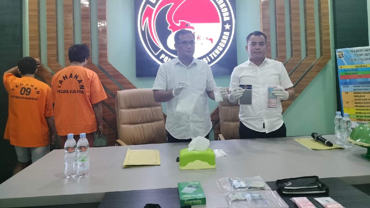 Polda Sulawesi Tenggara Gulung Dua Bandar Narkoba Jaringan Kolaka
