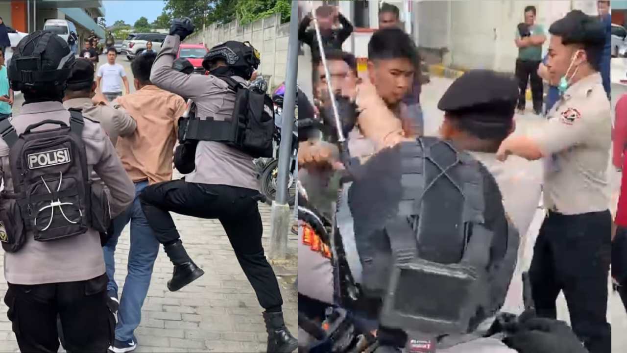 Polisi Hajar Demonstran saat Tuntut Dugaan Malpraktik di RS Hermina Kendari