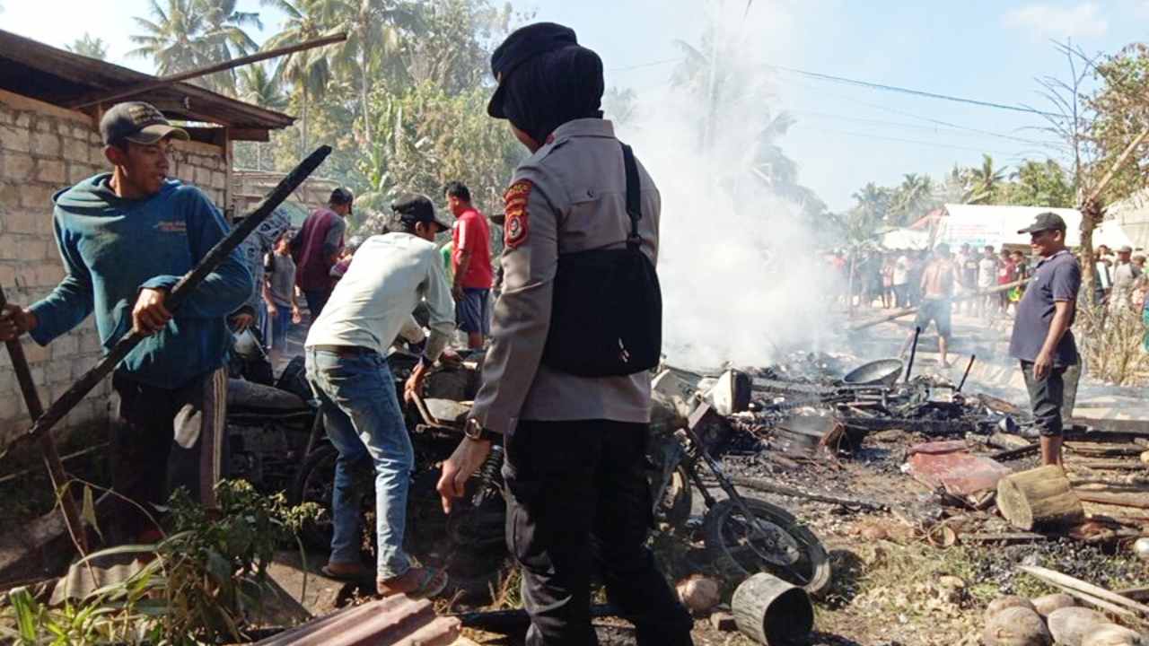 Sebuah Bengkel di Muna Ludes Dilalap Api, Diduga Akibat Ledakan Gas Elpiji