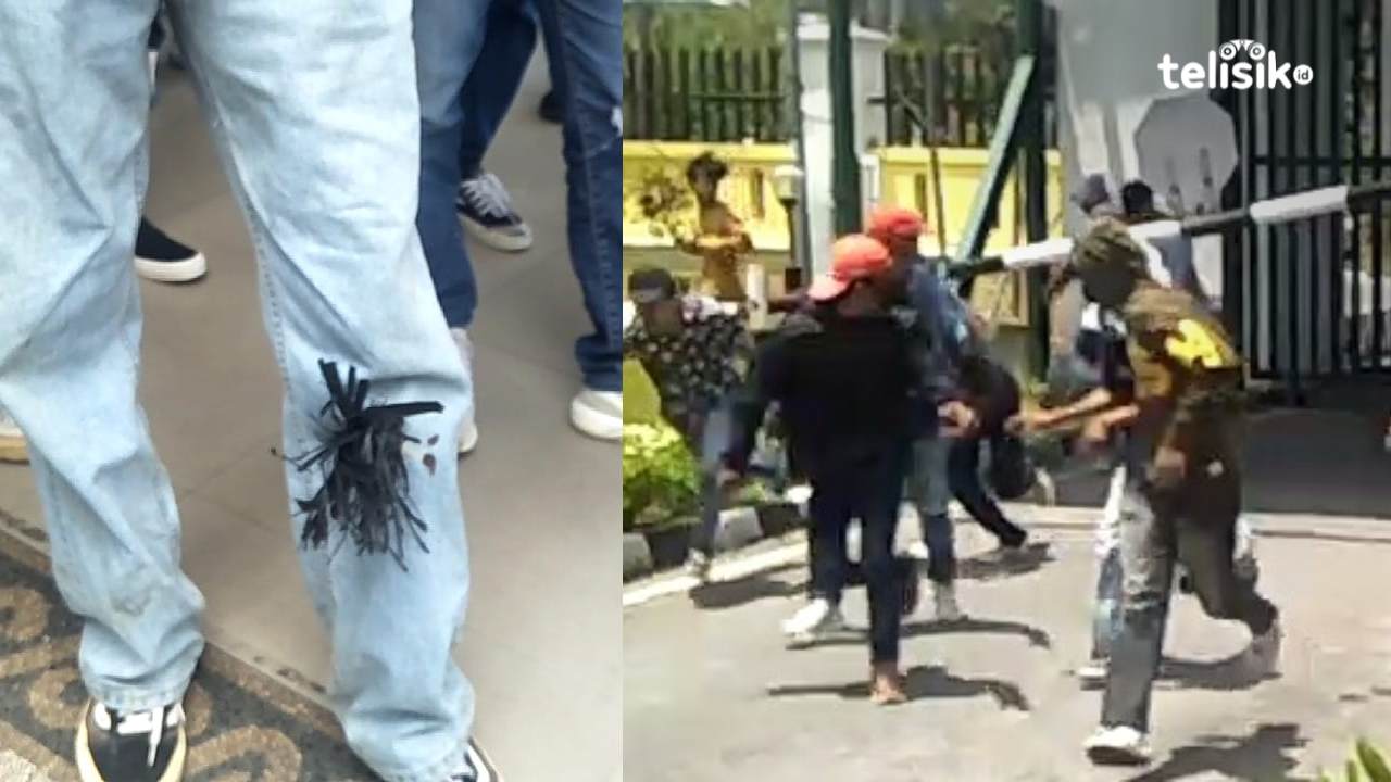 Selain Dikejar Parang, Satu Pendemo Terkena Busur di Kejati Sulawesi Tenggara