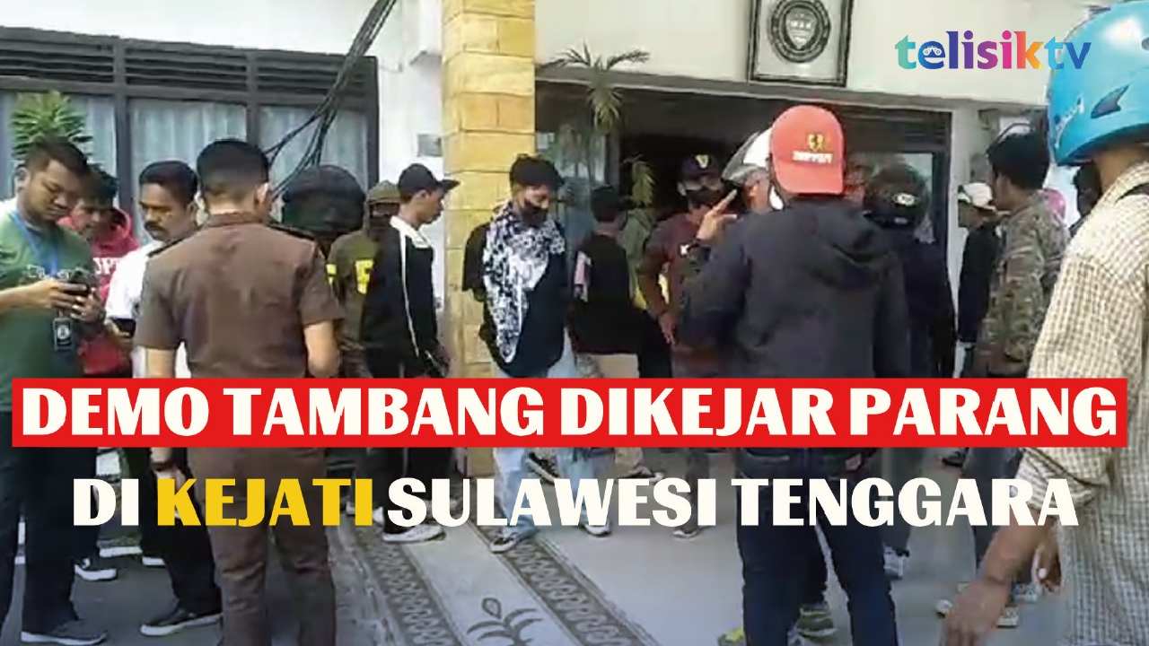 Video: Demo Tambang Dikejar Parang di Kejati Sulawesi Tenggara